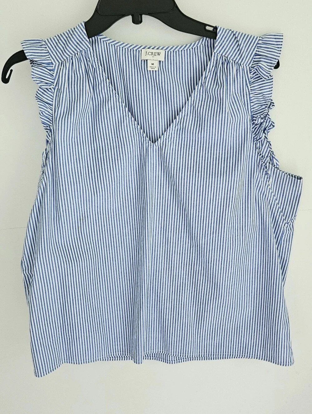 J. Crew Stripe Sleeveless Top Blue And White